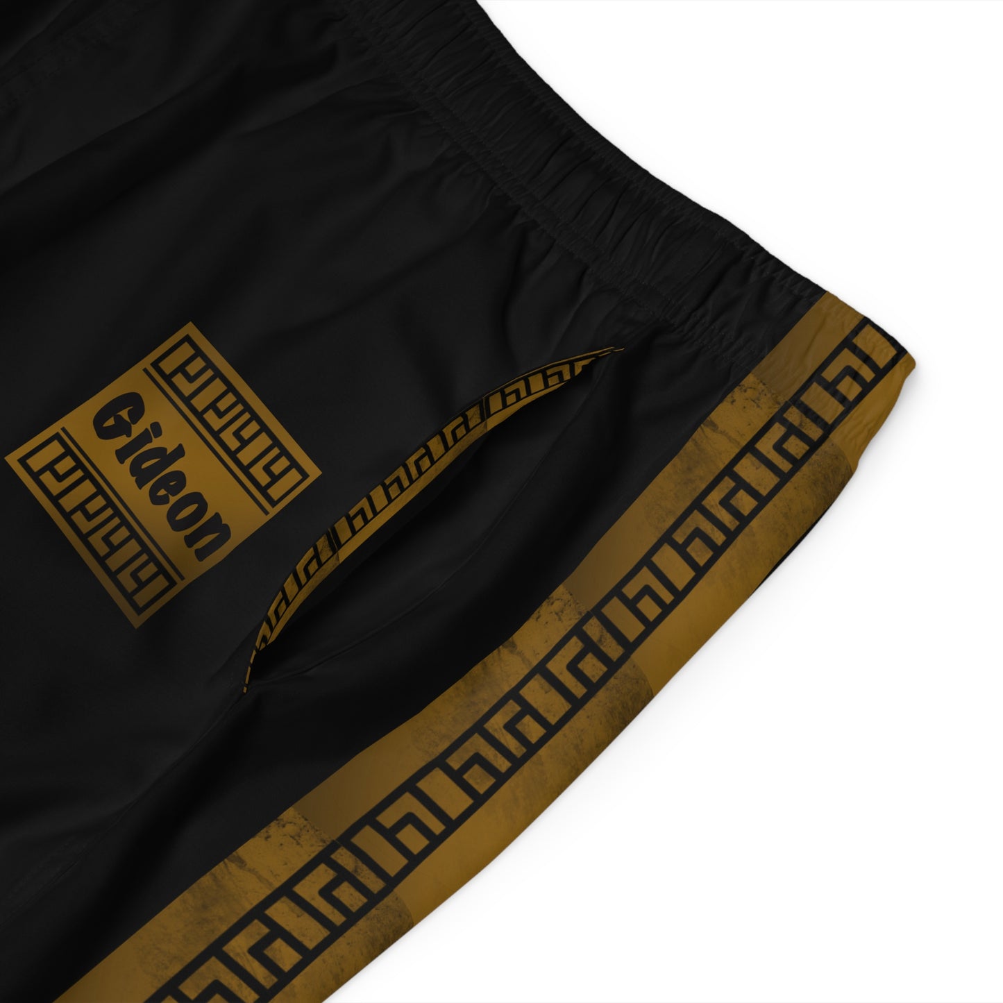 Gideon design on Black Men's Board Shorts (AOP)