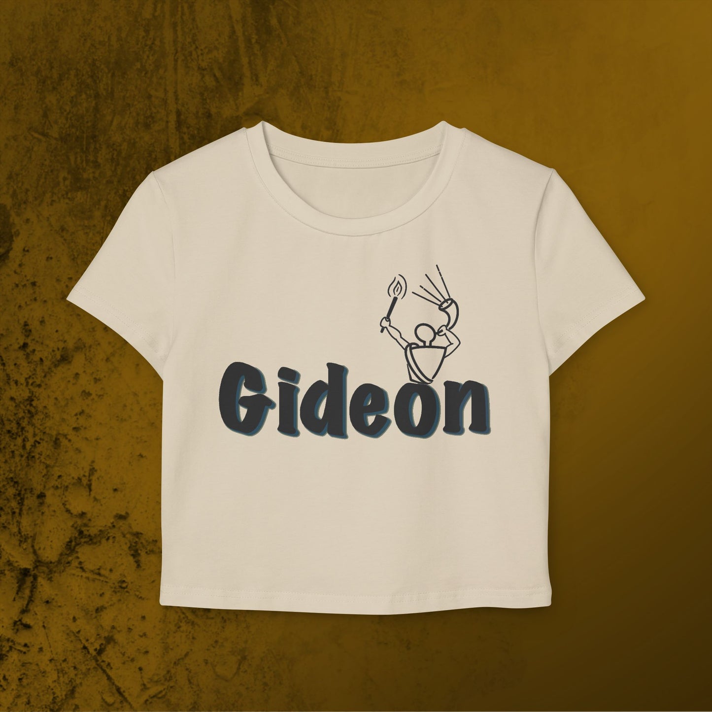 Gideon Text Black Women's Baby Tee