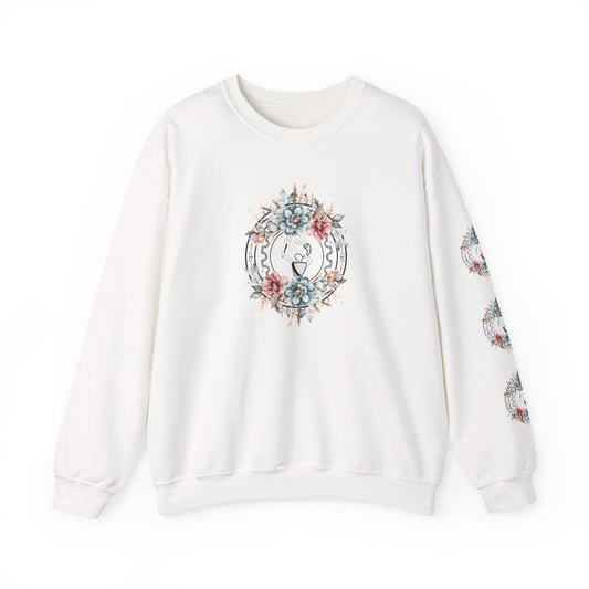 Gideon Floral Garland Unisex Heavy Blend Crewneck Sweatshirt
