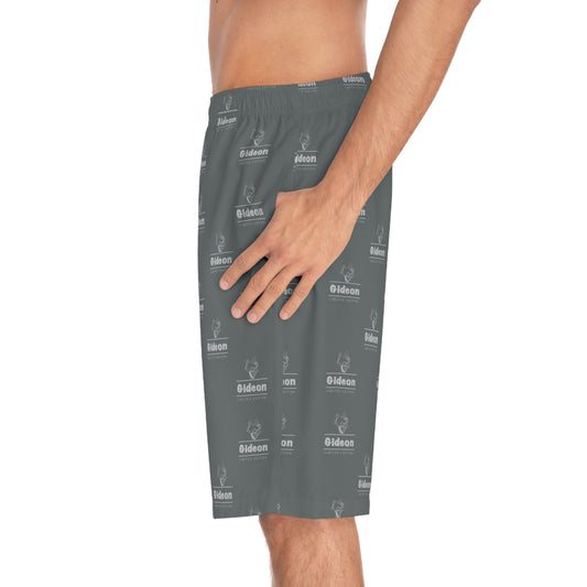 Gideon grey limited edition on DARK GREY Men's Board Shorts (AOP)