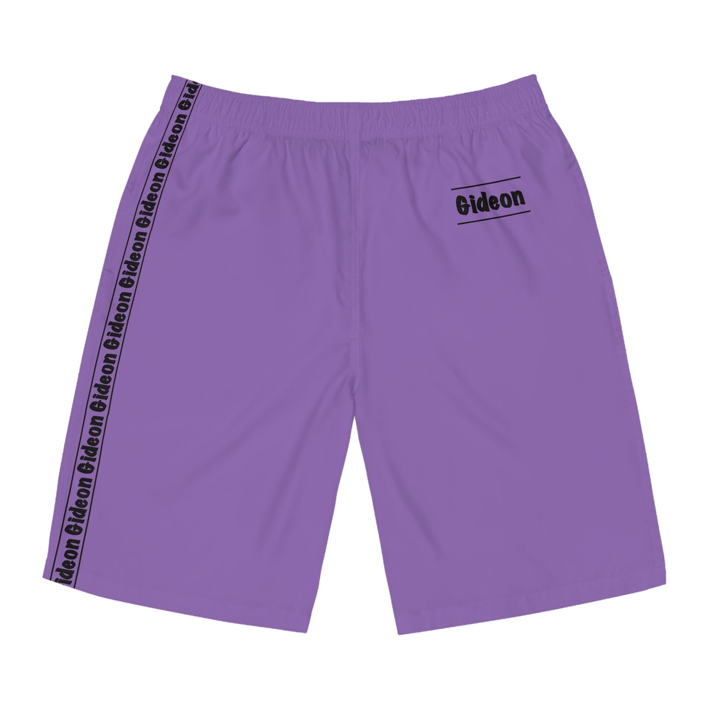 Gideon Black on Purple Men's Board Shorts (AOP)