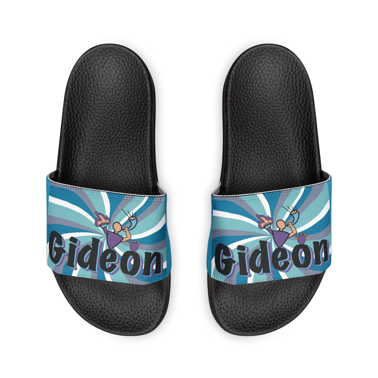Gideon colourful artwork Youth Removable-Strap Sandals