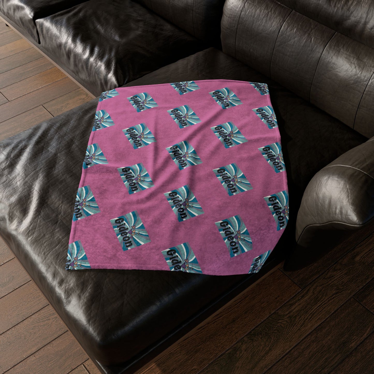 Gideon Pink and Blue Soft Polyester Blanket