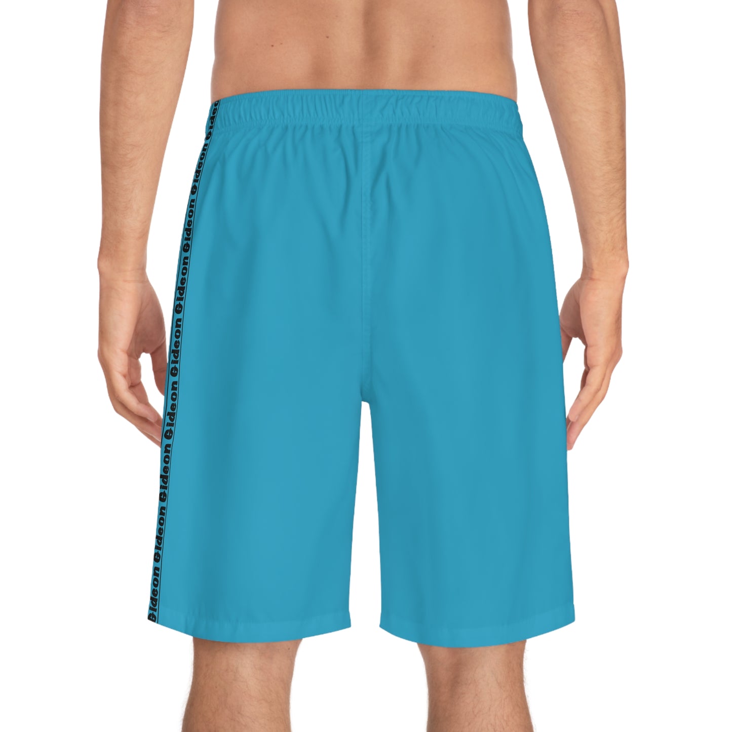 Gideon black on blue  Men's Board Shorts (AOP)