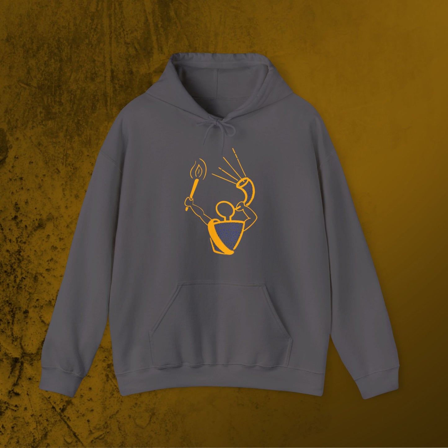 Gideon blowing the Trumpet/Horn Unisex Hoodie