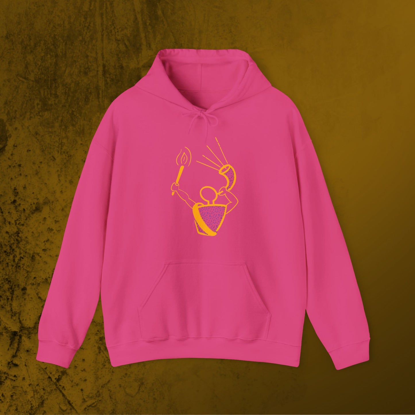 Gideon blowing the Trumpet/Horn Unisex Hoodie