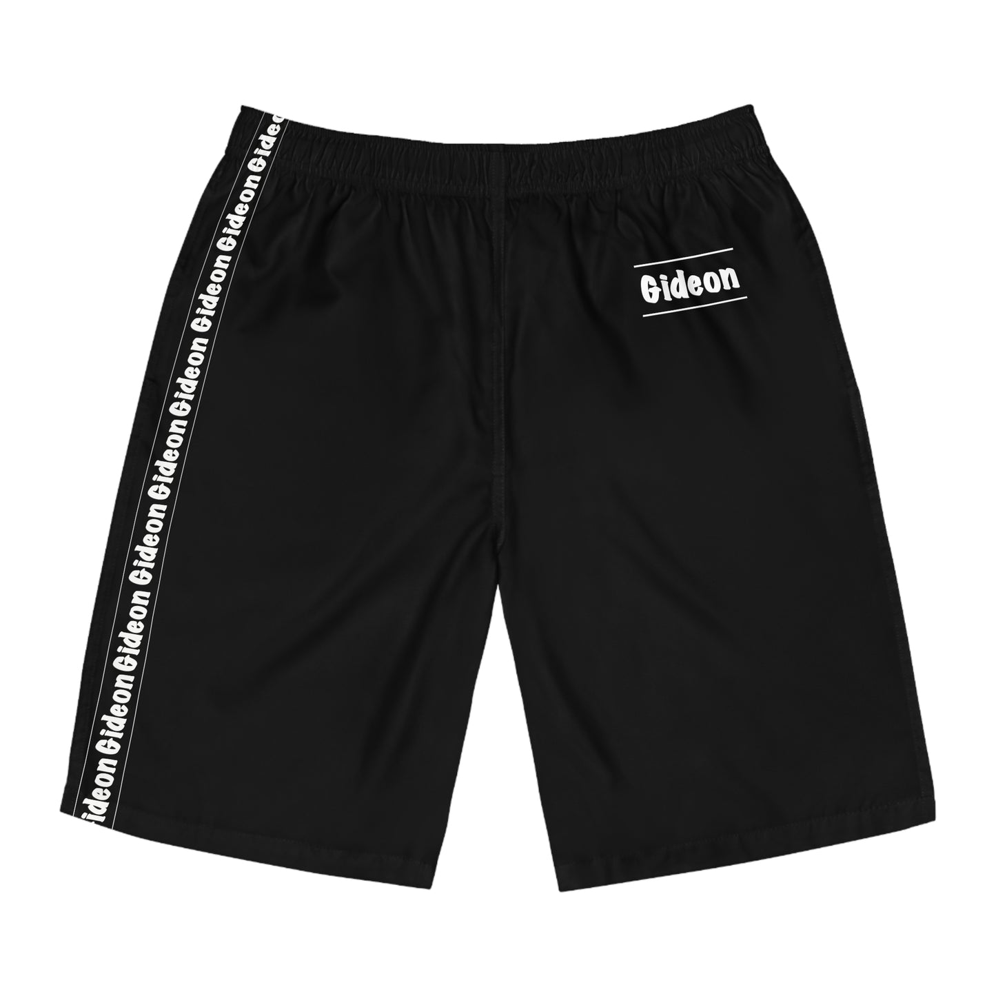 Gideon White on Black Men's Board Shorts (AOP)